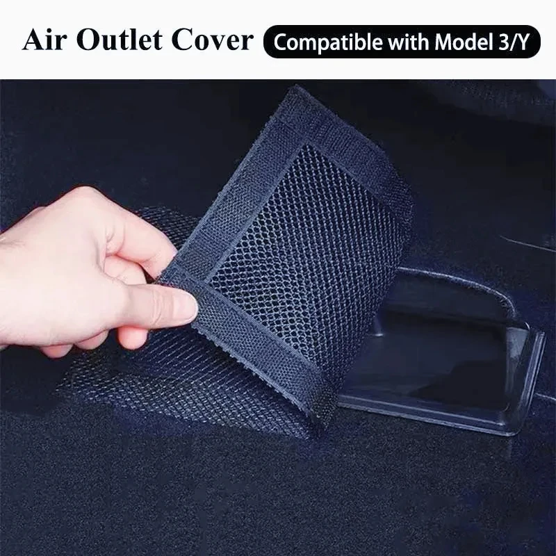 

2Pcs For Tesla Model Y 3 Highland 2024 Air Vents Cover Under Seat Outlet Protector Anti-blocking Dust Mesh Interior Accessories