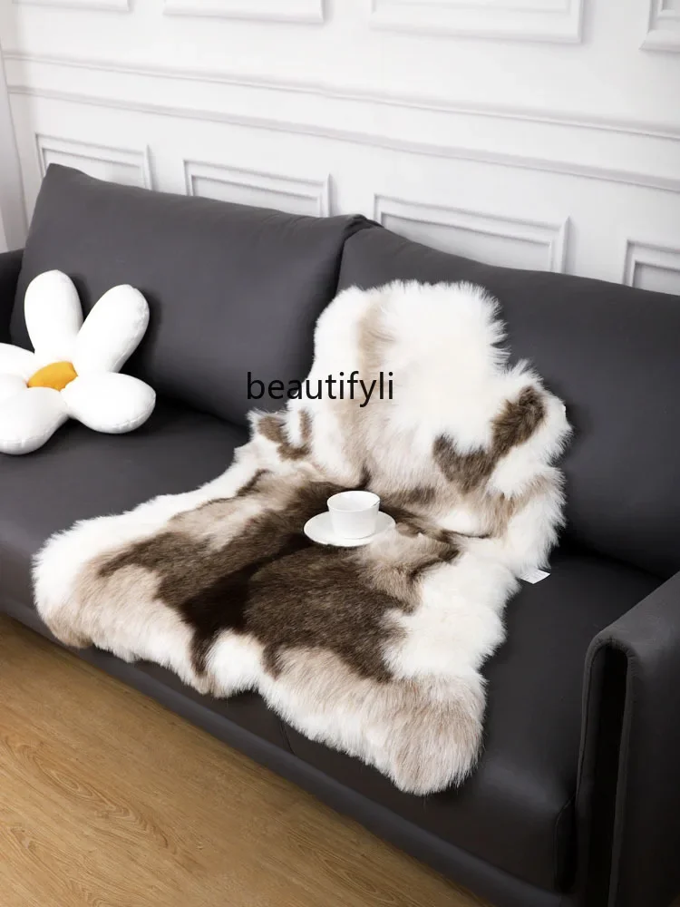 Light luxury plush sofa cushion, chair cushion, bedside carpet, warm fluffy bay window mat