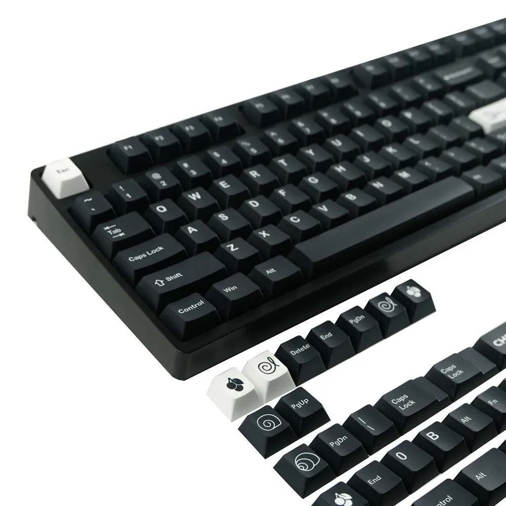 GMK Black Snail Keycap Set 142 Keys Cherry profile 5 Side DYE