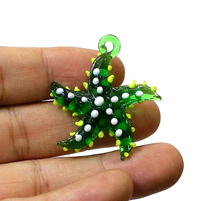 Niedliche meeres tiere Seestern Charme Miniatur glas Seestern Anhänger Dekoration für DIY Schmuck Halskette Armband Herstellung Zubehör oder Aquarium Dekoration Vorräte – Detail 13