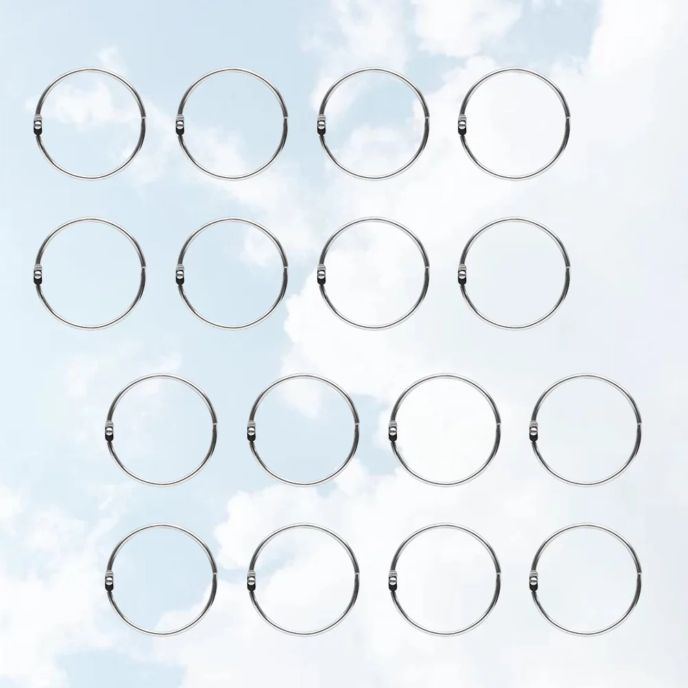 

50 Pcs Stationary Accessories Split Circle Rings Photo Album Metal Book Gathering DIY