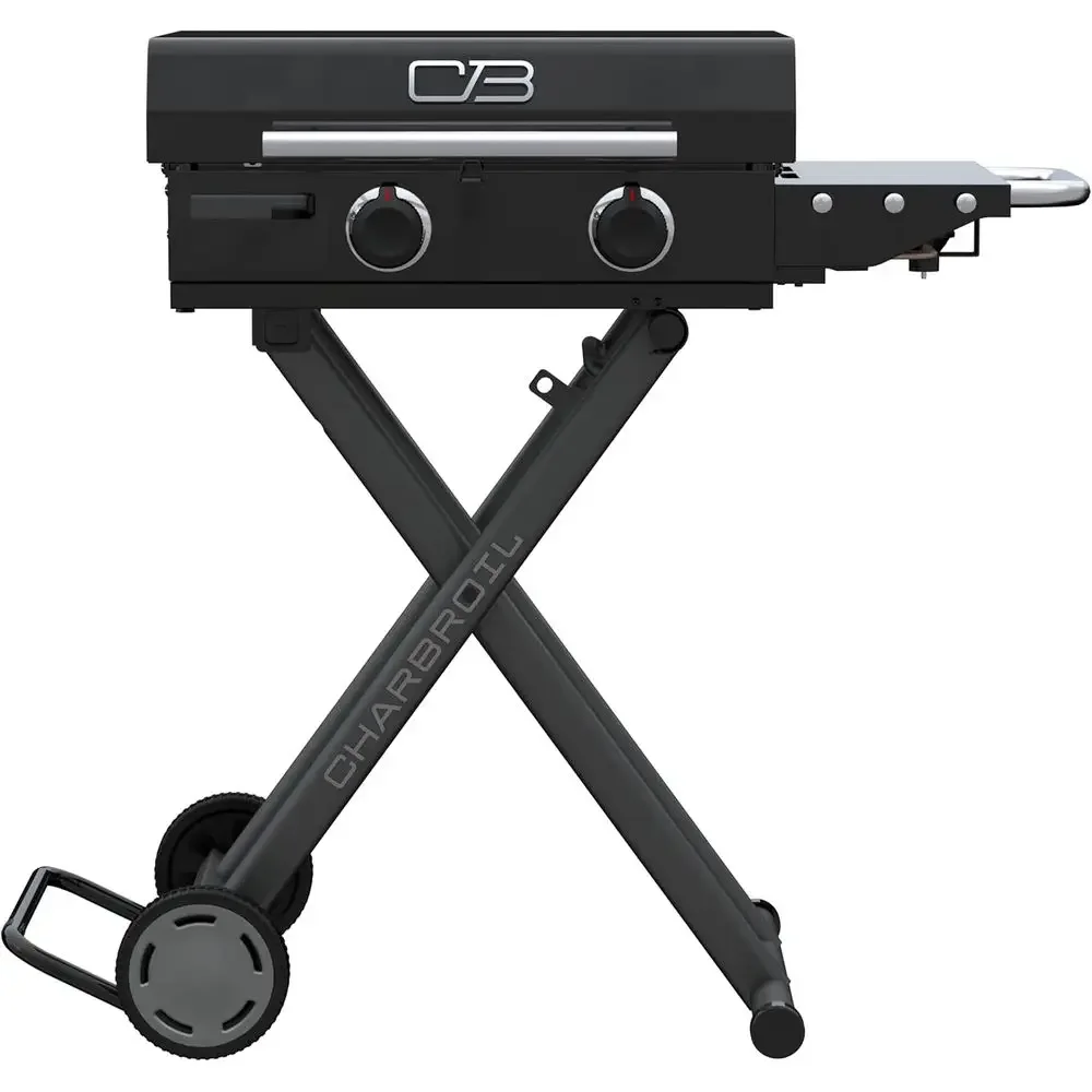 

22" Perormance Series™ olding Cart 2-Burner Portable Propane Gas Griddle, Black - 463711223
