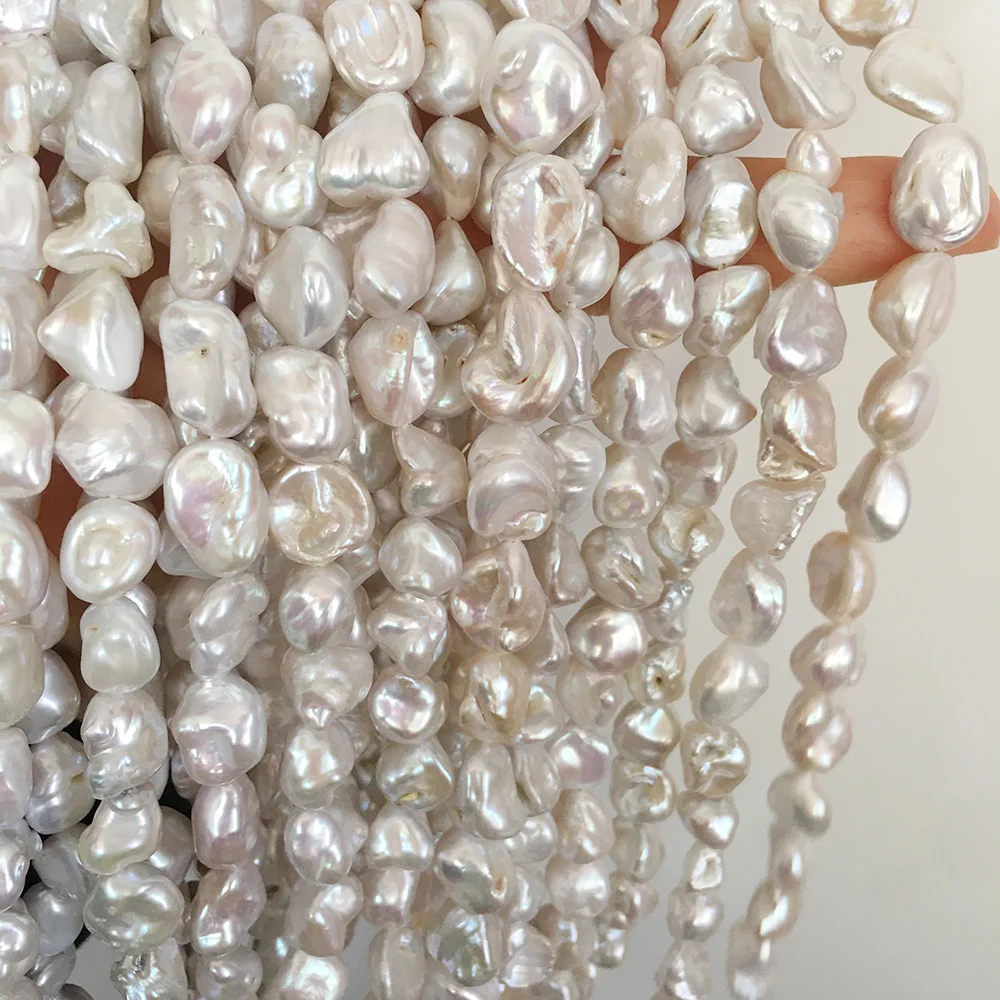 AA keshi pearl beads,100% Nature freshwater loose pearl with  baroque shape,9-10 mm keshi pearl one strand about 37 pearls