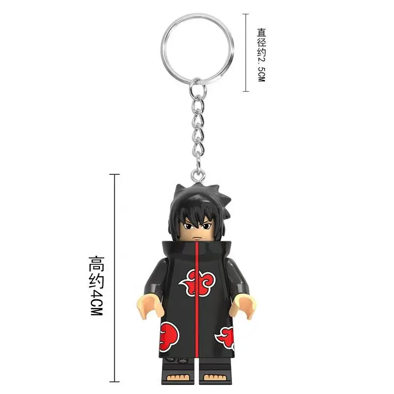 6style Schöner handgefertigter 3D-Cartoon-Naruto-Anime-Schlüsselanhänger, niedliche Mini-Bewegungsfiguren, Kopfmontage-Schlüsselanhänger, Geschenk