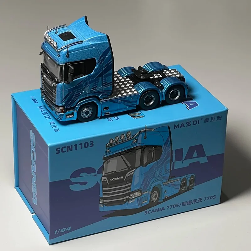1/64 MASDI スカニア SCANIA 770S トラクターヘッド ブルー 1/64 Masdi Scania 770 S V8 Frost Edition Unboxing - YouTube