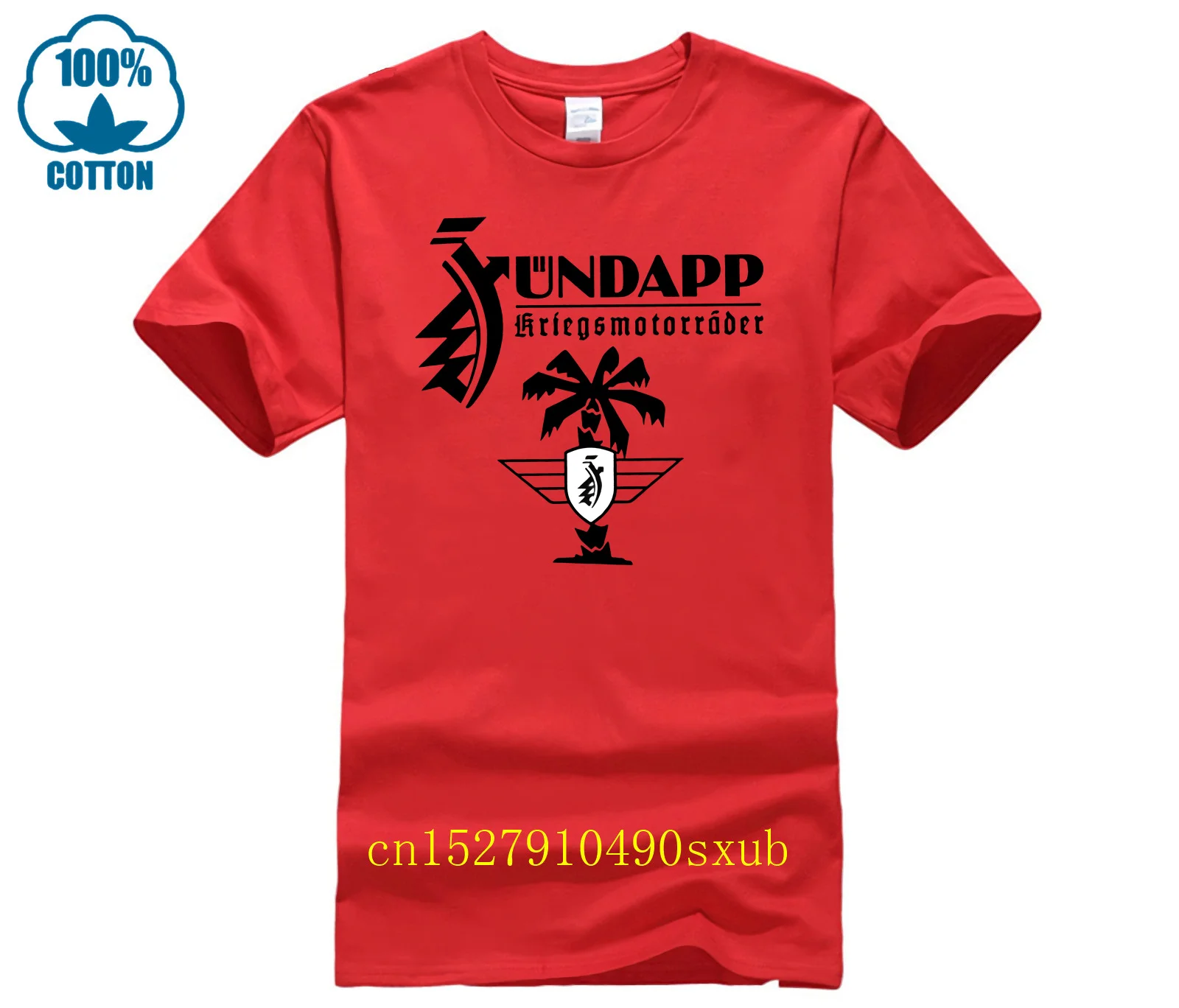 T Shirt ZUNDAPP WW2 German military motorcycle Sand