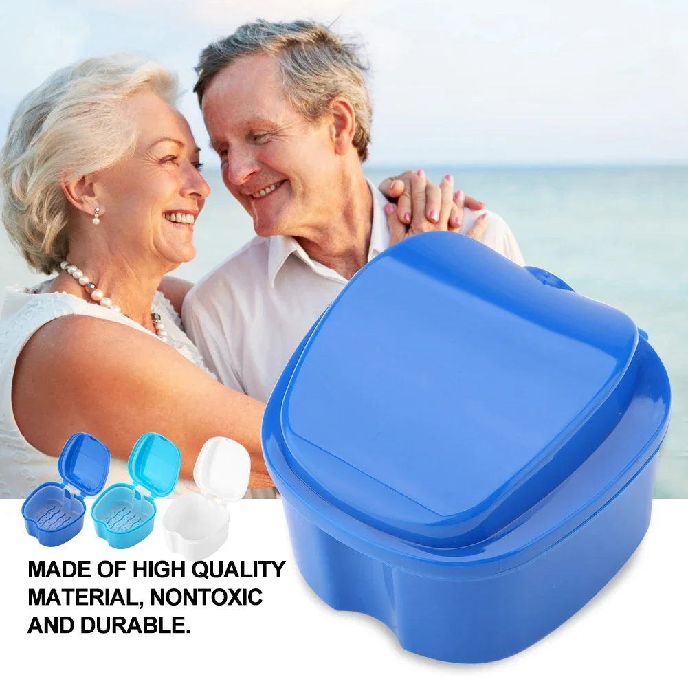 Denture Special Highgrade Molars False Teeth Storage Portable Box Waterresistant With Breathable Filter Screen Dental Appliance