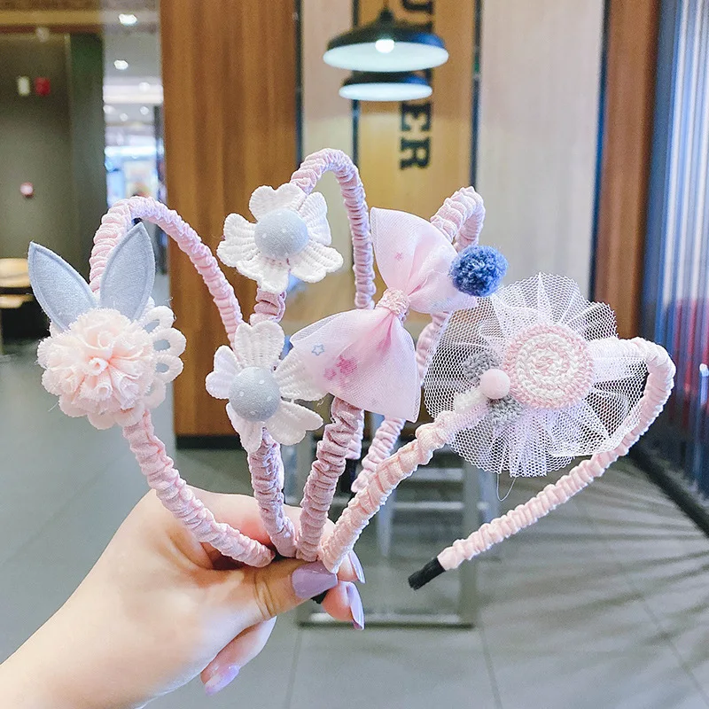 

Cute Ins Korean Hair Clips for Girls Non Slip Bow Headband Princess Bunny Ears Hair Accessories Kids Headwear
