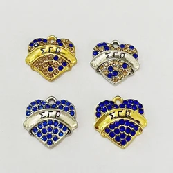 10pcs  Greece Sorority Greek  SGR Greek  University Necklace Bracelet Pendant Sigma Gamma Rho  heart DIY Charms