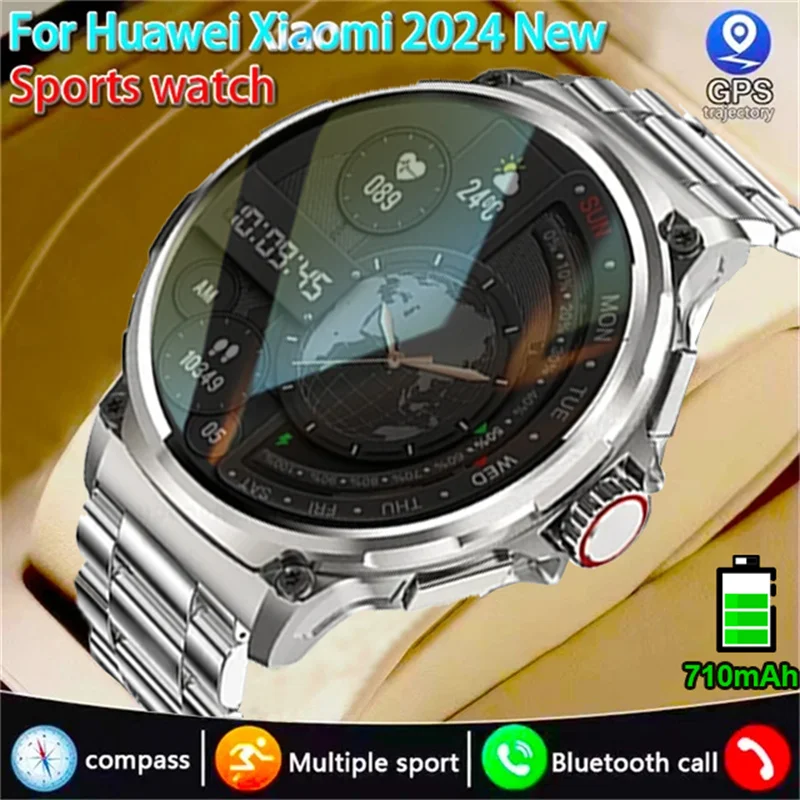 

2024 New Outdoor Smart Watch 1.85" Screen IP68 Waterproof Watch Men Bluetooth Call Smartwatch GPS Motion Trajectory For Android