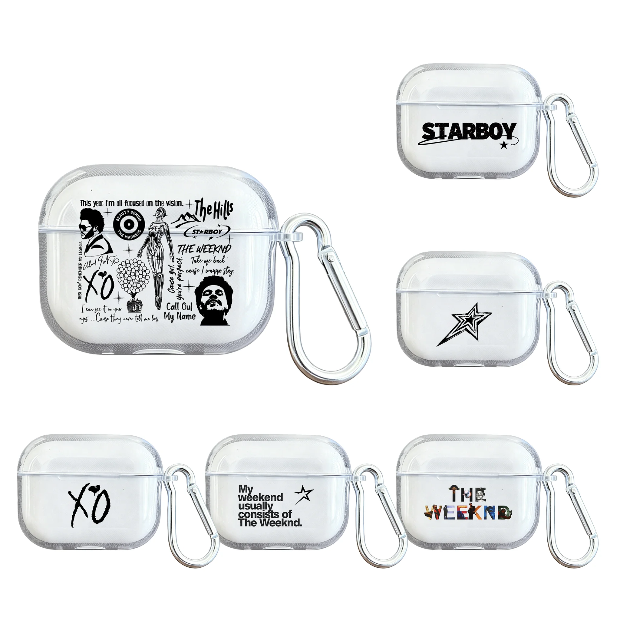 Singer The Weeknd Earphone Cover Transparent Soft Earphone Protector Case for Airpods Pro 3 2 1 4 The Weeknd Fans Gifts