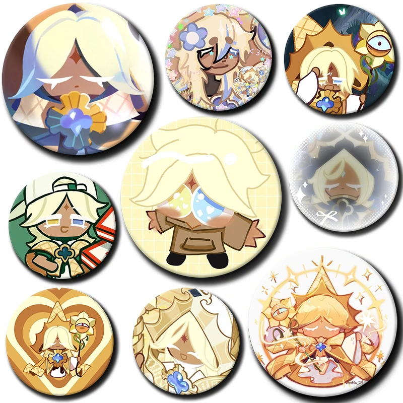 Cartoon Pure Vanilla Cookie Button Pin Game Role Pure Vanilla Cookie Brooch Creative Badge for Backpack Clothes Decoration Gift