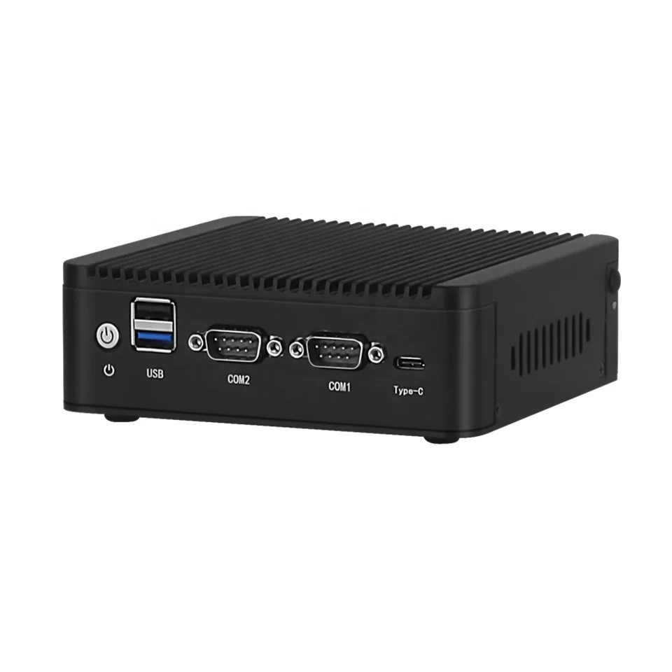 2023 Intel I211 Pxe Boot Mini Server Tpm2.0 Hoge Kwaliteit Celeron J4125 Computer Fanless Mini Industriële Pc Nano Box Voor Monitor