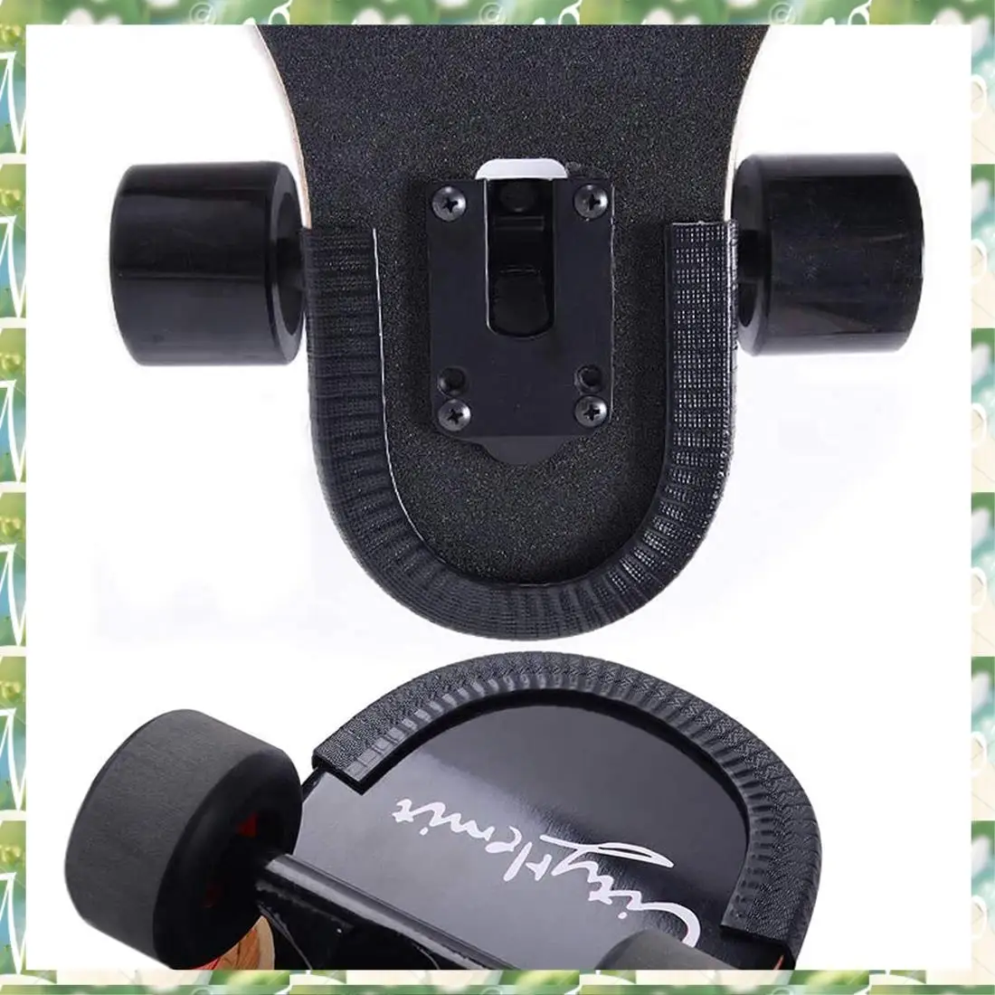 Deportes 2 pares de protectores de nariz y cola de monopatín, protección de borde de Longboard, cubierta de goma resistente a impactos, 2 pares de nariz de monopatín y