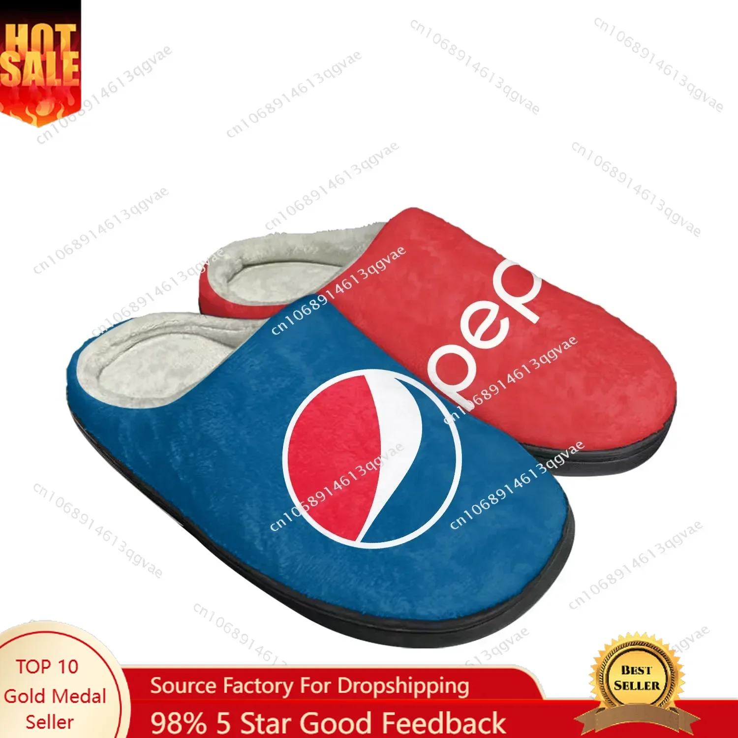 

P-Pepsi-Cola Home Cotton Slippers Mens Womens Youth Boy Girl Thermal Indoor Slipper Plush Bedroom Keep Warm Customized Shoes