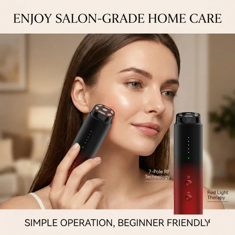 Multi-functional Intelligent Beauty Device Personal Facial Care 3Mhz Red Light Firming and Brightening Skin Beauty Instrument