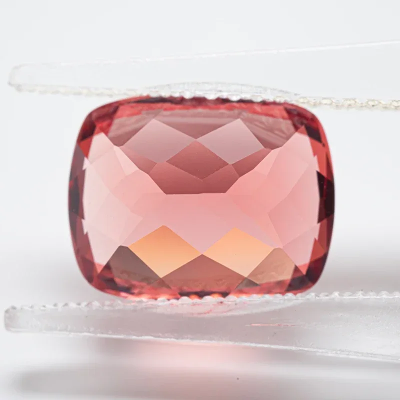 Lab Grown Padparadscha Fire Lotus Flower Rectangular Cushion Shape VVS1 Charms DIY for Jewel Making Selectable AGL Certificate