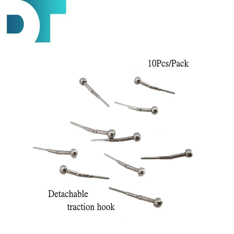 10Pcs/Bag Dental Orthodontics Self-Ligating Brackets Hooks Crimpable Hook Traction Hook Fixed Teeth Braces Dentistry Materials