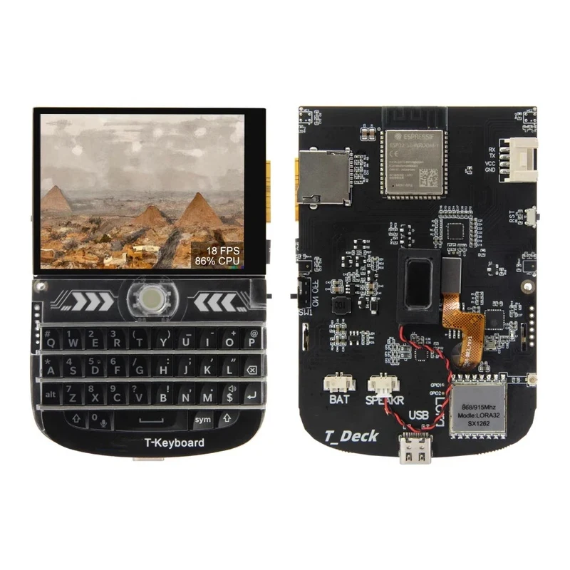 -Deck ESP32-S3 WIFI Development Board 16MB Flash With 2.8'' LCD Display,Keyboard,Trackball,Microphone,Speaker