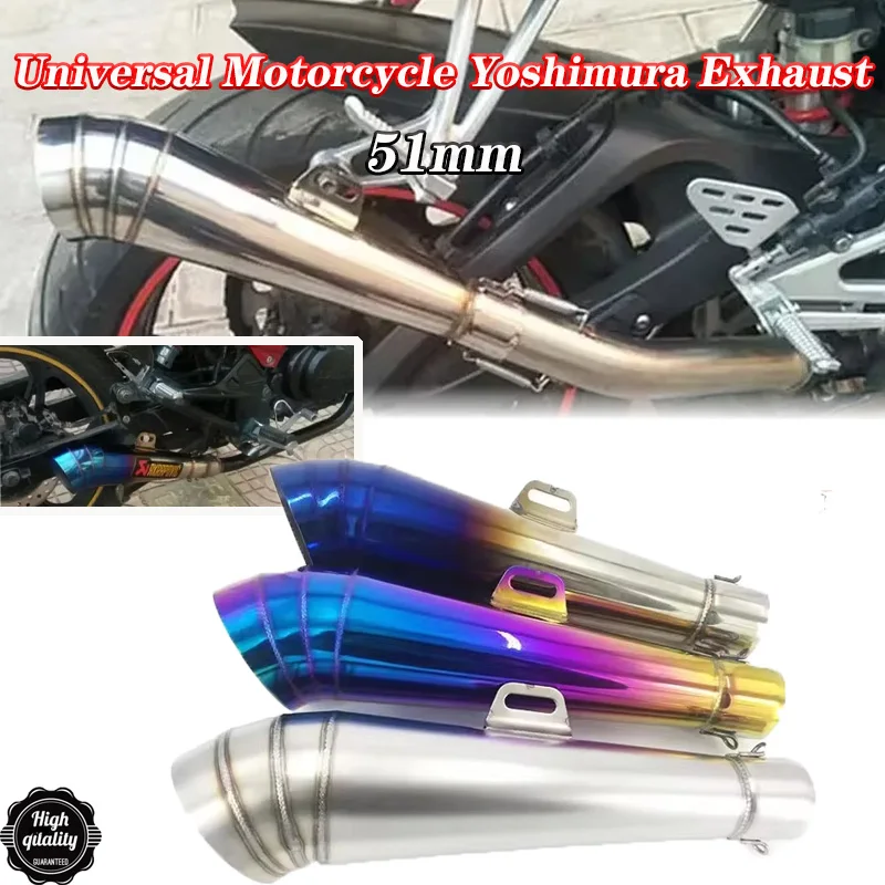 Universal 51mm Motorcycle Yoshimura Akrapovic Exhaust Muffler DB Kille for R6 R15 ZX6R ZX10 Z900 1000 CBR1000 GSXR1000