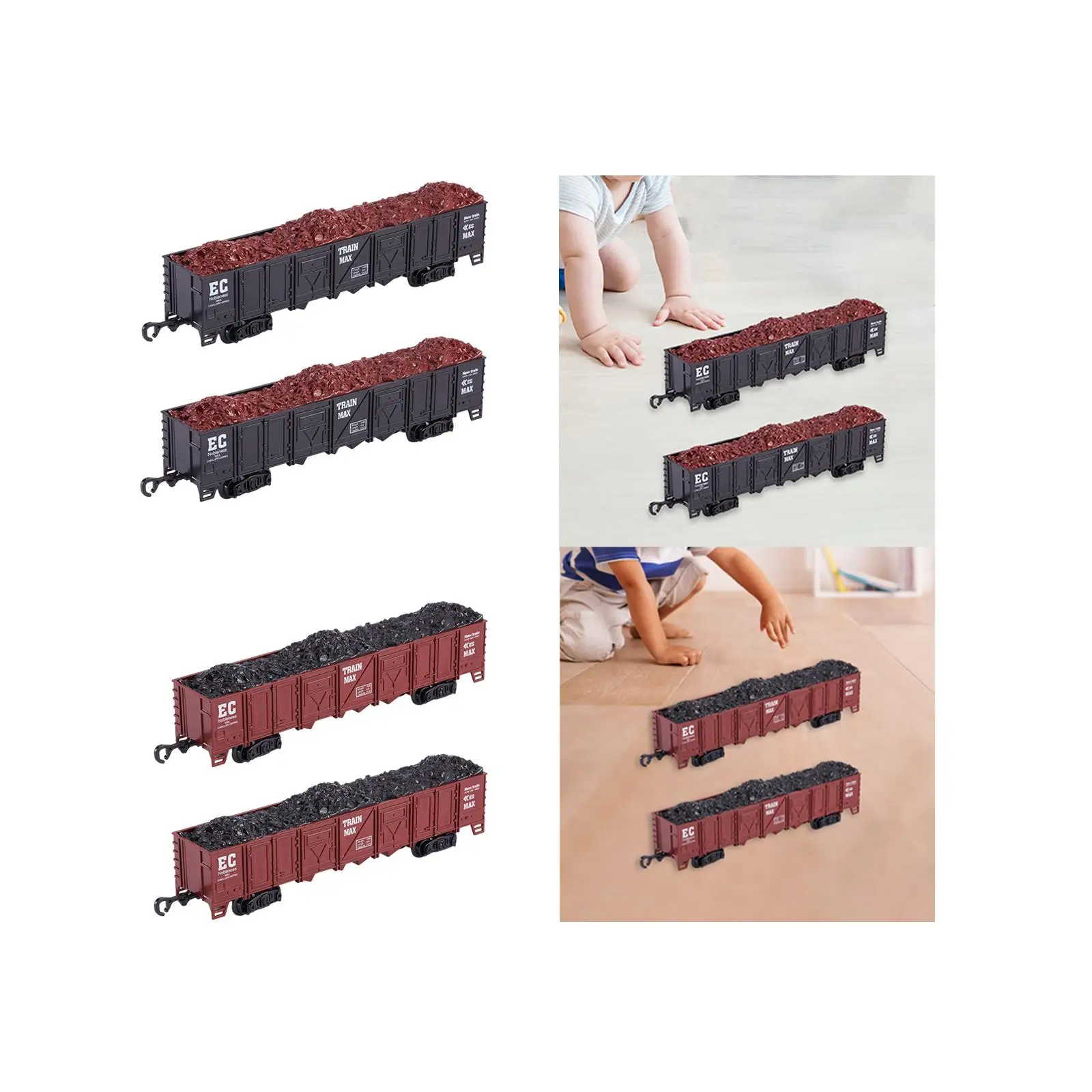 2 Stuks 1:87 Treinwagon Model Lichtgewicht Collectie Educatief Speelgoed Spoorweg Trein Model Trein Speelgoed Speelgoed Voor Jongens Meisjes Kinderen Kinderen