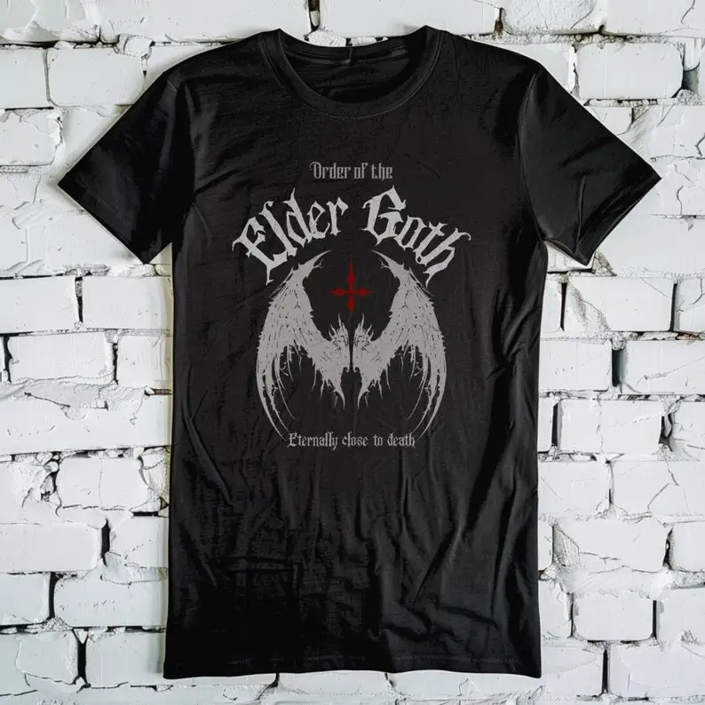 Elder Goth Shirt, Funny Gothic t-shirt, goth horror humor, perfect goth gift, gothic shirt for spooky season, memento mori
