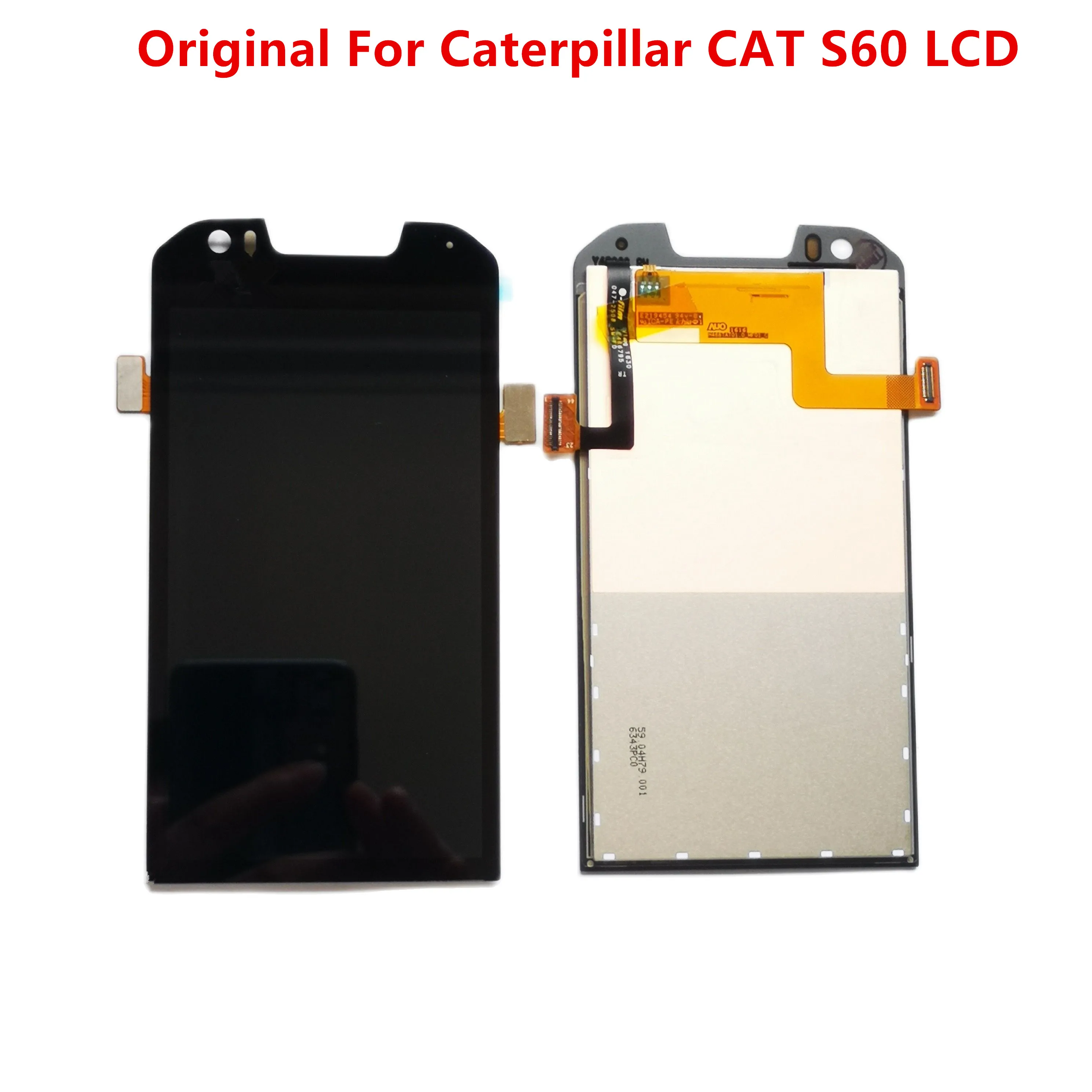 4.7 \'\' New Original Black Full LCD Display With Frame + Touch Screen Digitizer Assembly + Repair Tools For Caterpillar CAT S60