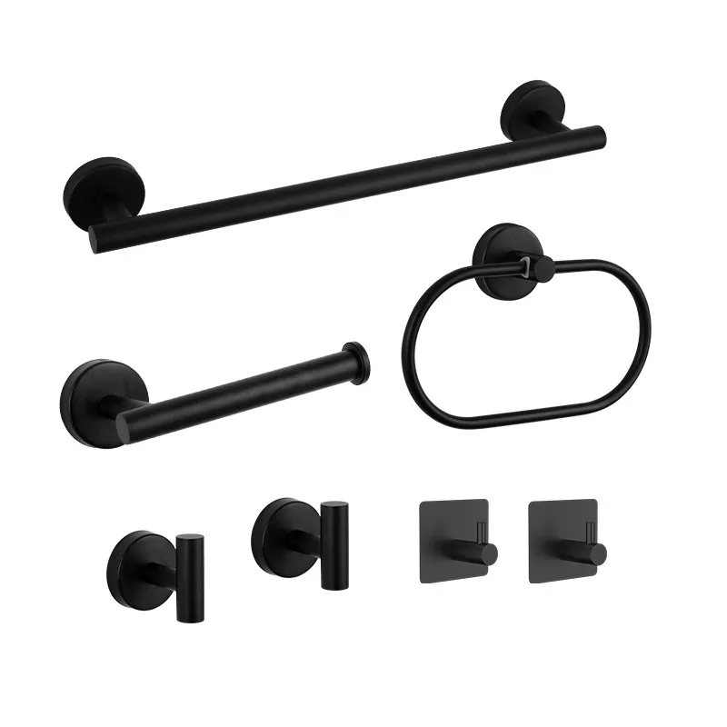 

5PCS/SET Shower Curtain Rod Clothes Drying Rack Bathroom Wardrobe Rod Without DrillingHome Clothes Drying Rack