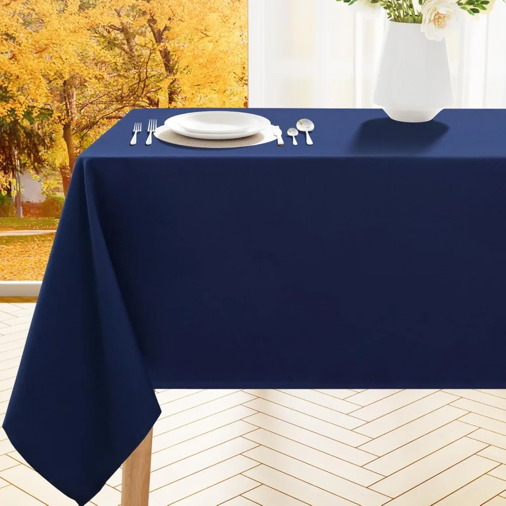 

Rectangle Table Cloth, Waterproof Anti-Scratch Polyester Tablecloth, Decorative Washable Fabric Table Cover for Dining