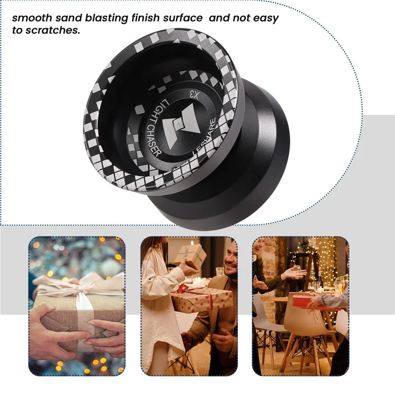 Yd-غير مستجيبة LIGHT CHASER X3 تنافسية يويو، سبيكة يويو للمبتدئين، وممارسة الحيل مع القفازات والأوتار