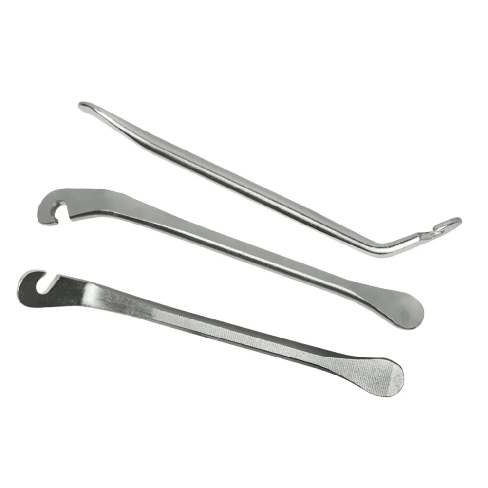 

3Pcs Metal Tire Levers Ergonomic Design Easy Grip Bike Repair Tool for Quick Tire Replacement Compatible with All Bicycle Types