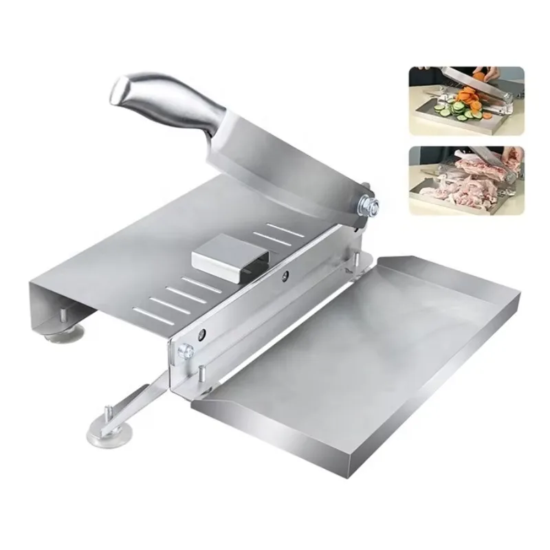 Commercial Vegetable Ribs Small Bone Cutting Long Knife Blade Frozen Meat Flaker Cutting Machine