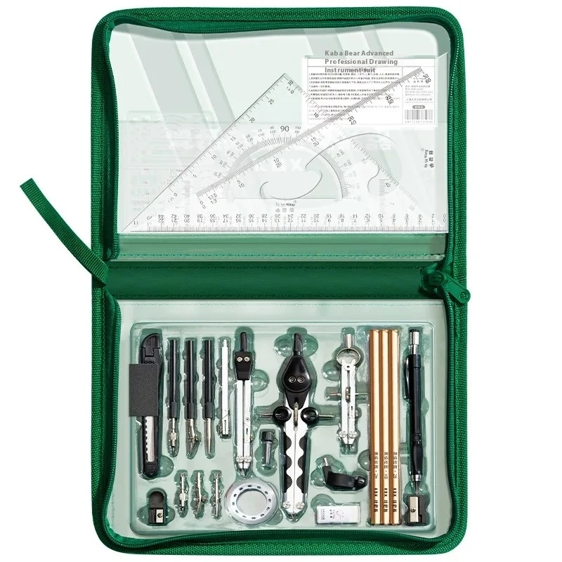 College student drawing tool set Professional construction engineering Combination assembly drawing  geometry set for school