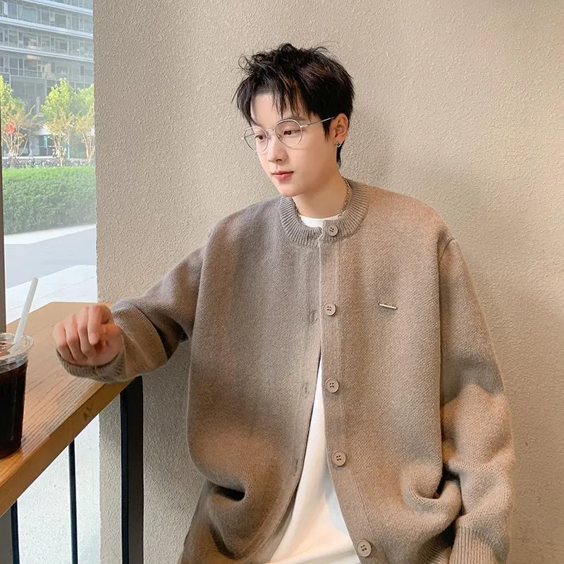 

Ay открытый кардиган, свитер, мужская повседневная свободная вязаная верхняя одежда, весенний сезон, модная мужская одежда, трикотаж