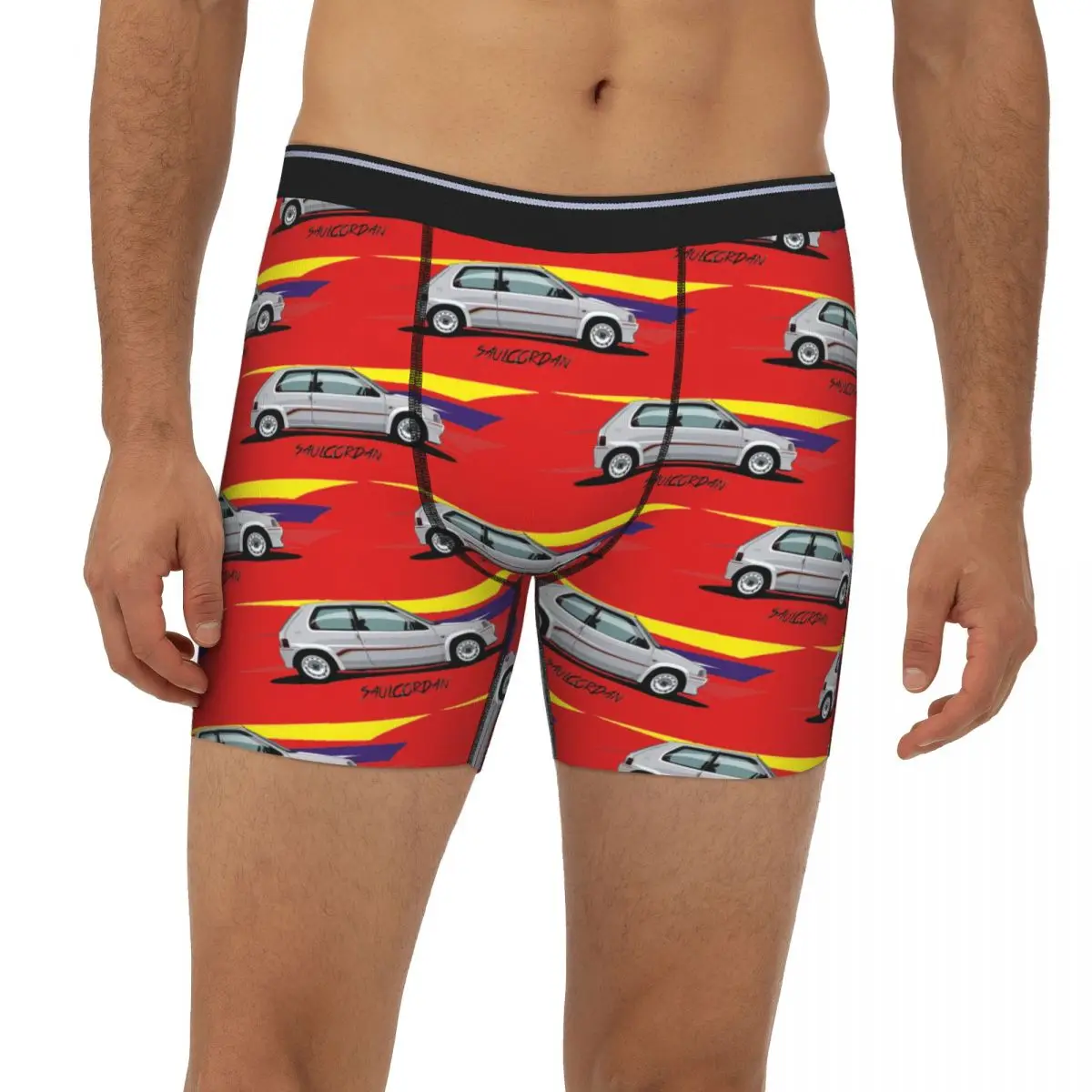 

106 Rally Long Boxer Underpants Short Men's Panties Breathable Underwear for Homme Man Boyfriend Gift