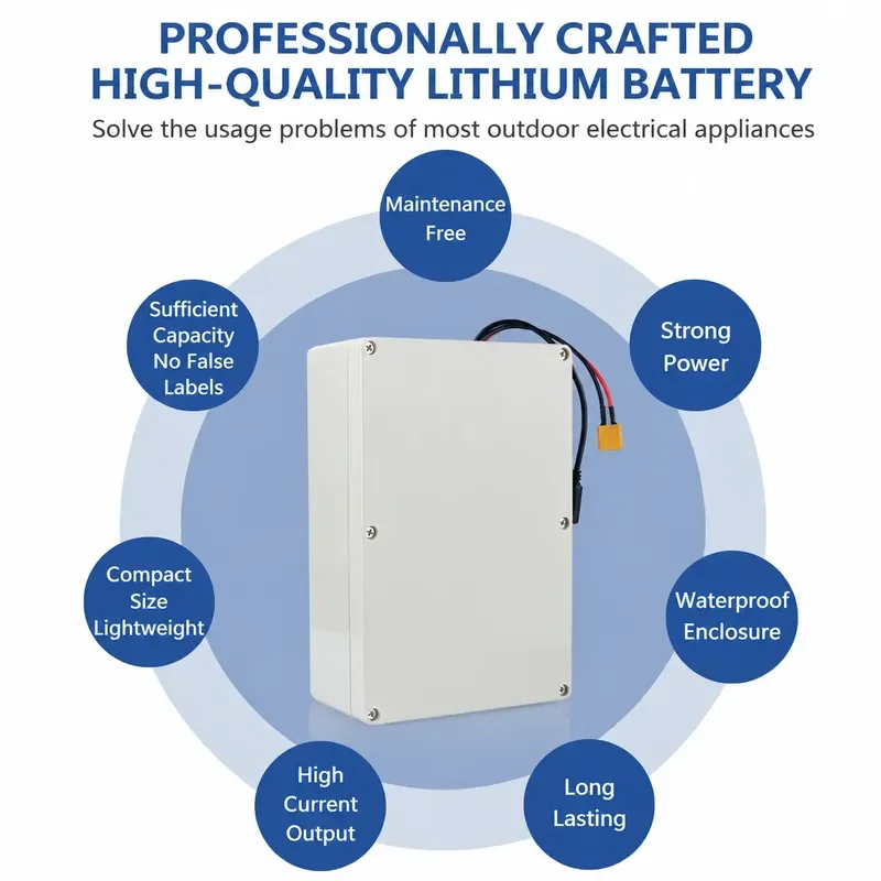 24V Polymer Lithium Battery for Solar Monitoring Street Light Charging Outdoor Mobile Power Equipment Large Capacity