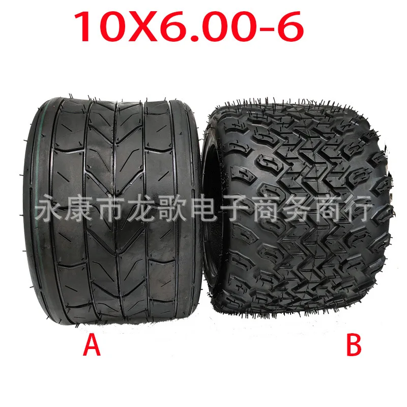 6 Inch Widened Vacuum Tyres 10*6.00-6 for Mini Citycoco Harley Motorcycle Tubeless Tire 10x6.00-6 Scooter Motor Special Tyre