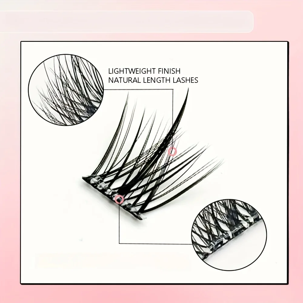 Noglue Eyelashes Lazy False Eyelashes Self Adhesive Lash Natural Cluster Lashes Glue-free Fake Eyelashes Individual Eye Lashes