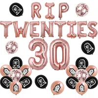 Rose Gold 30th Birthday Decoration,death decoration for my 20th birthday Party Balloons for Her 30th Birthday Party Supplies