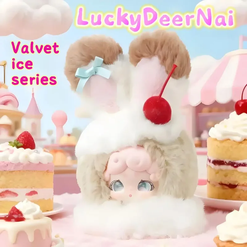 

New LuckyDeerNai Velvet Ice Series Blind Box Toy Cute Plush Doll Trendy Keychain for Bags Mystery Box Kids Toys Birthday Gifts