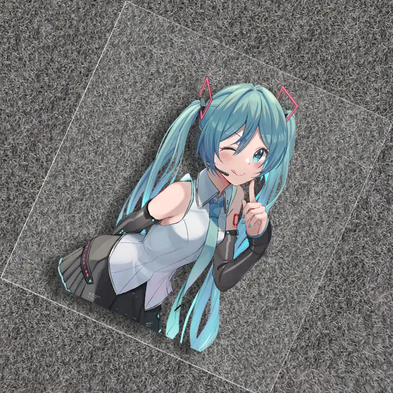 Hatsune Miku Anime Cartoon Car Sticker Car Electric Vehicle Motorcycle Personalized Creative Decoration Waterproof Sticker