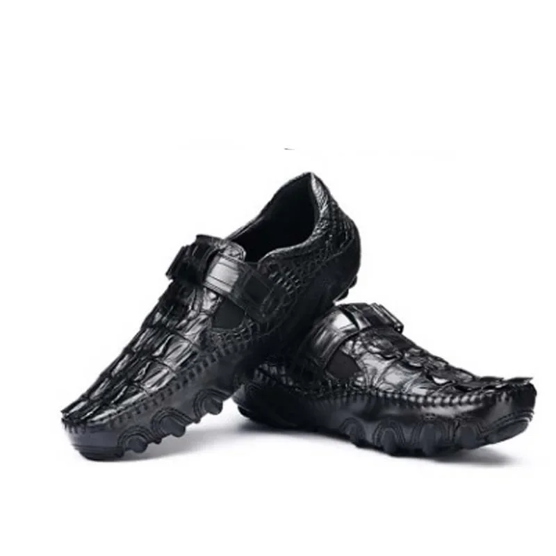 dongou men  crocodile shoes  Doug shoes  Men crocodile leather business leisure summer