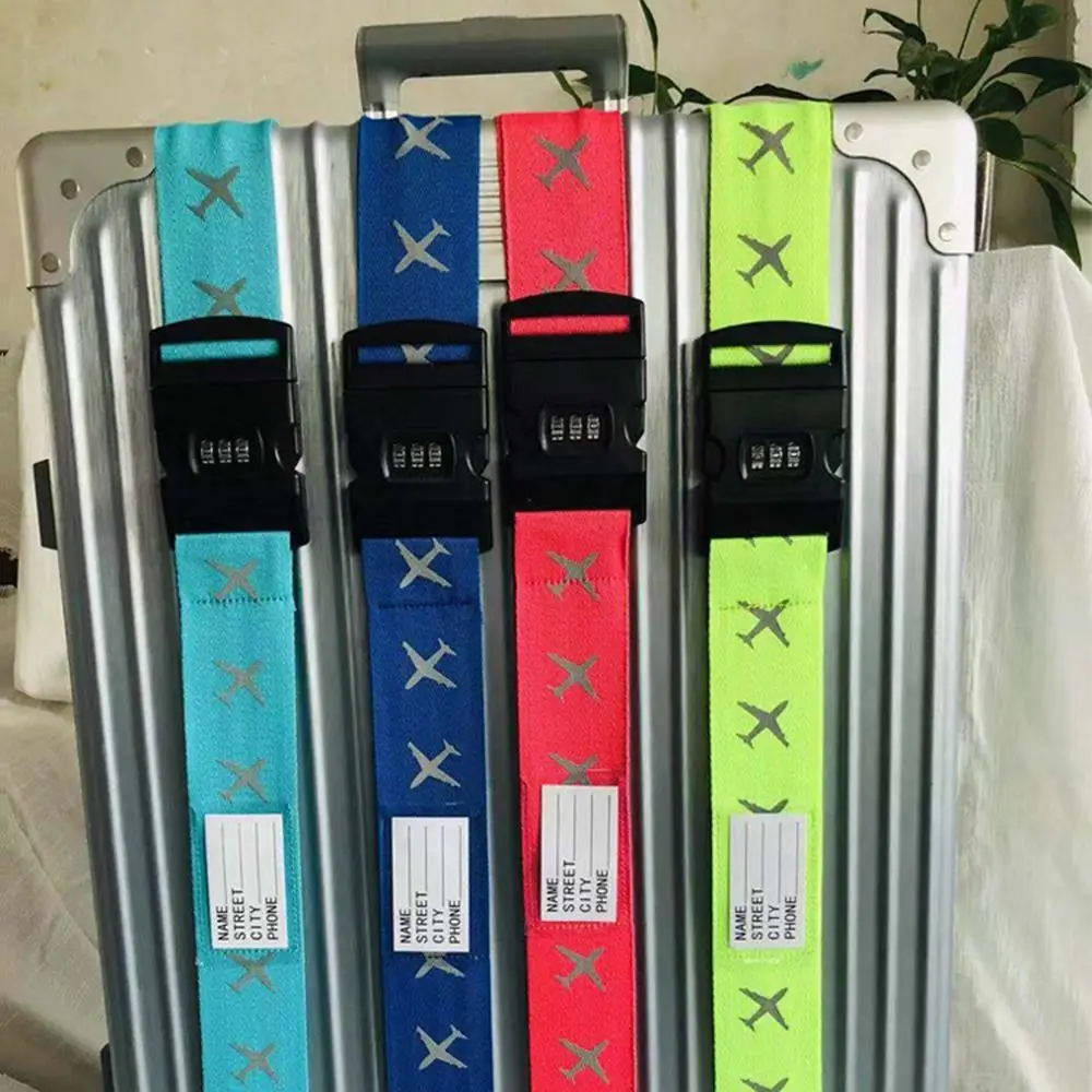 1PC Travel Luggage Strap Adjustable Password Lock Packing Belt Baggage Secure Lock Anti-theft Luggage Strap Bundling Belt