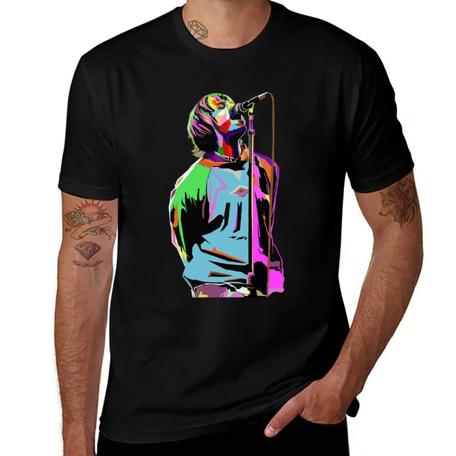 Liam Gallagher Art T-Shirt Holiday Party Tee Shirt T-Shirt