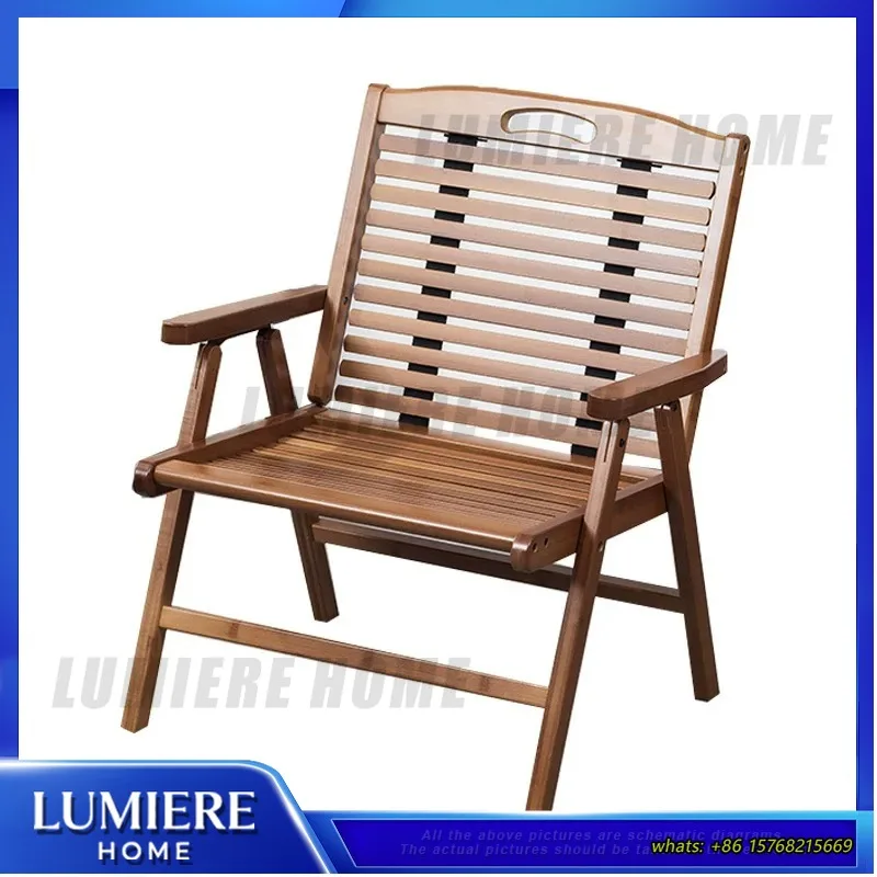 

Portable Folding Outdoor Camping Chair Bamboo Summer Picnic Lounge Chair for Home Balcony Backrest Nap Relaxation