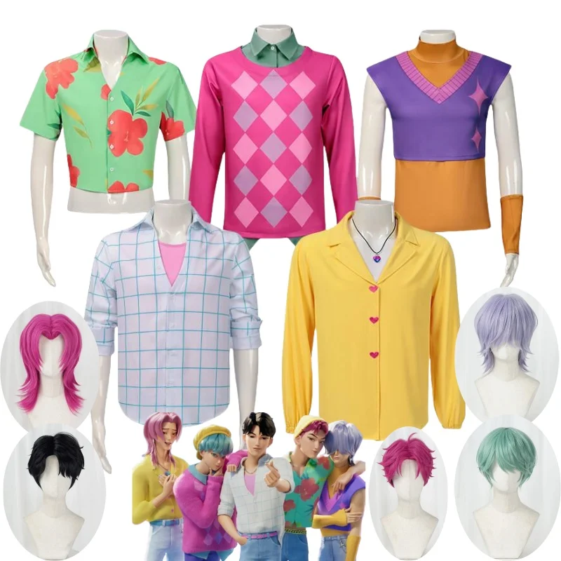 Movie Saja Boys Cosplay Costume Wig KPOP Demon Hunters Baby Mystery Romance Abby Jinu Halloween Party Cosplay Costume Outfit