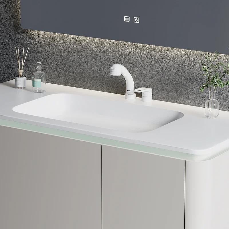 Oak Painted Smart Bathroom Cabinet Combination Washbasin