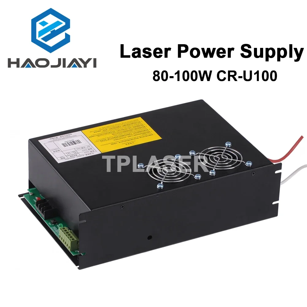 

HAOJIAYI 80-100W CO2 Laser Power Supply for YL Laser Tube CR-U100 U Series CO2 Laser Engraving Cutting Machine