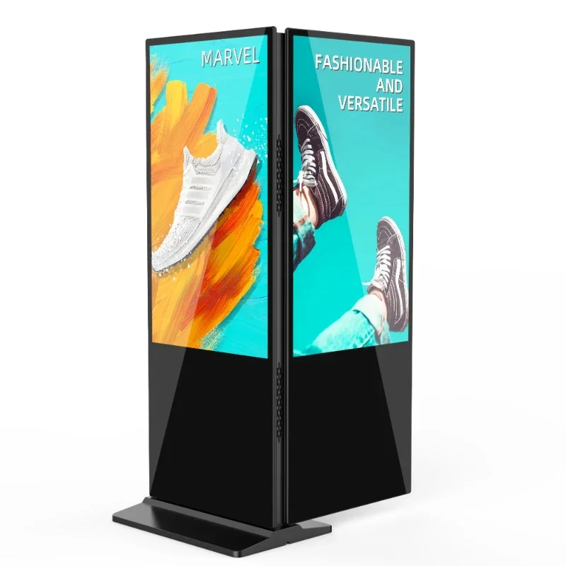 High Brightness 4k Resolution Double Sided LCD New Design Restaurant Store Indoor Fast Delivery Digital Signage