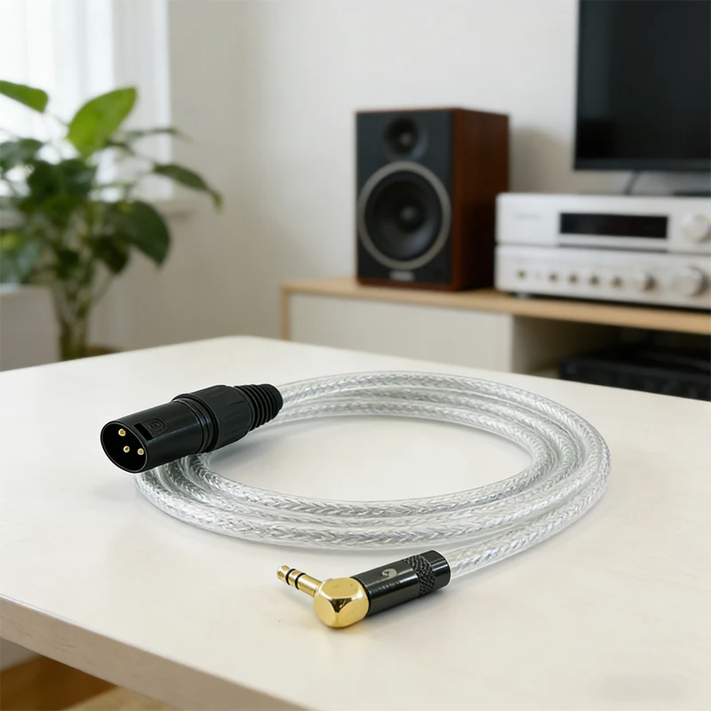 

3.5mm to XLR Cable Hi-Res Durable Braided – Multi-Device Fit: Mic/Guitar Amplifier/PA System/All Audio Equipment